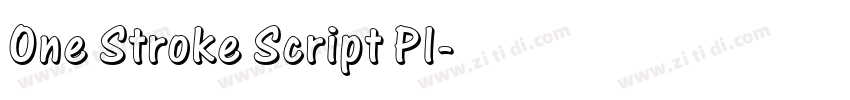 One Stroke Script Pl字体转换